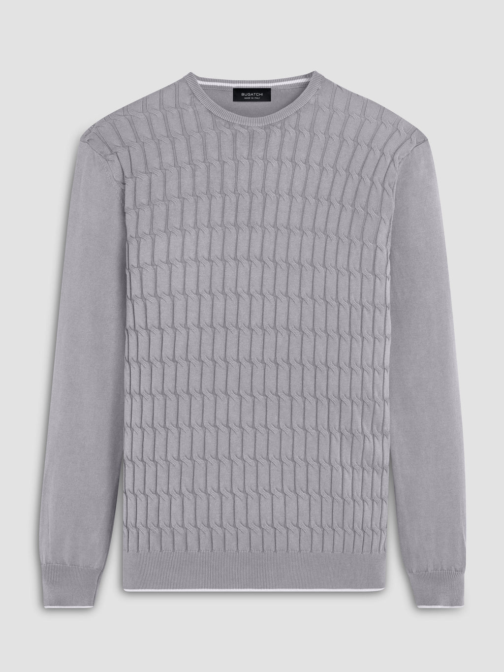 Bugatchi - Long Sleeve Sweater - Cement
