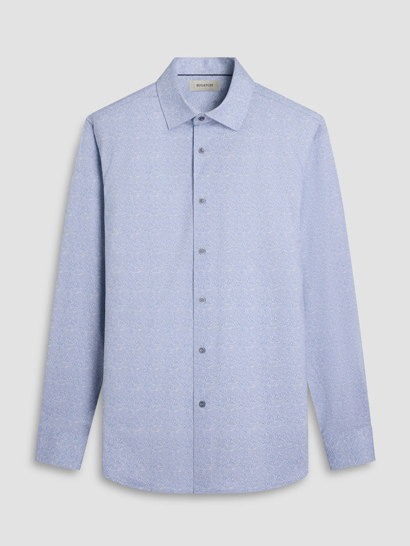 Bugatchi -OOOHCOTTON JAMES LS SHIRT - Air Blue