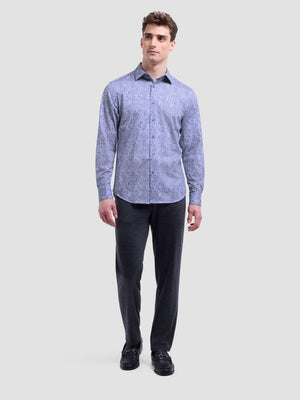 Bugatchi -OOOHCOTTON JAMES LS SHIRT - Steel