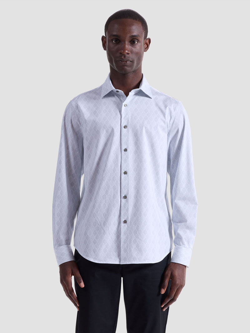 Bugatchi -OOOHCOTTON JAMES LS SHIRT - Platinum