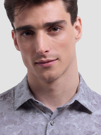 Bugatchi -OOOHCOTTON JAMES LS SHIRT - Platinum Floral