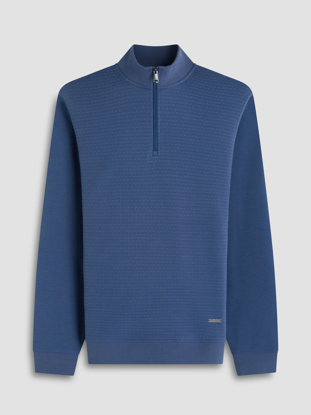 Bugatchi - L/S QUARTER ZIP KNIT - Cobalt