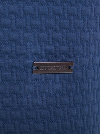 Bugatchi - L/S QUARTER ZIP KNIT - Cobalt