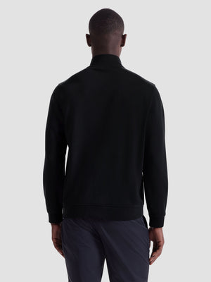 Bugatchi - L/S QUARTER ZIP KNIT - Black