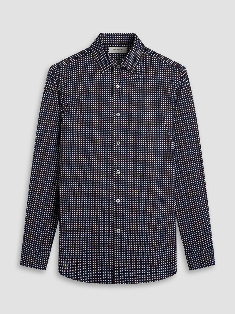 Bugatchi -OOOHCOTTON JAMES LS SHIRT - Berry