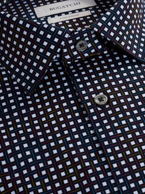 Bugatchi -OOOHCOTTON JAMES LS SHIRT - Berry