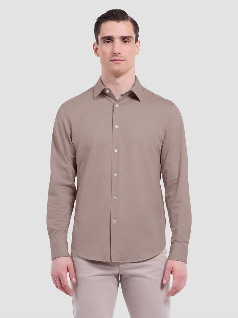 Bugatchi -OOOHCOTTON JAMES LS SHIRT - Camel