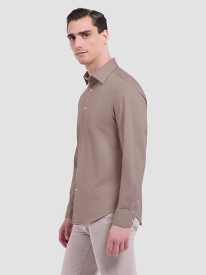Bugatchi -OOOHCOTTON JAMES LS SHIRT - Camel