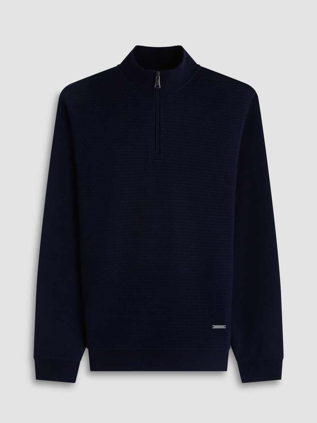 Bugatchi - L/S QUARTER ZIP KNIT - Navy