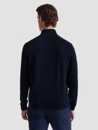 Bugatchi - L/S QUARTER ZIP KNIT - Navy