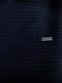 Bugatchi - L/S QUARTER ZIP KNIT - Navy