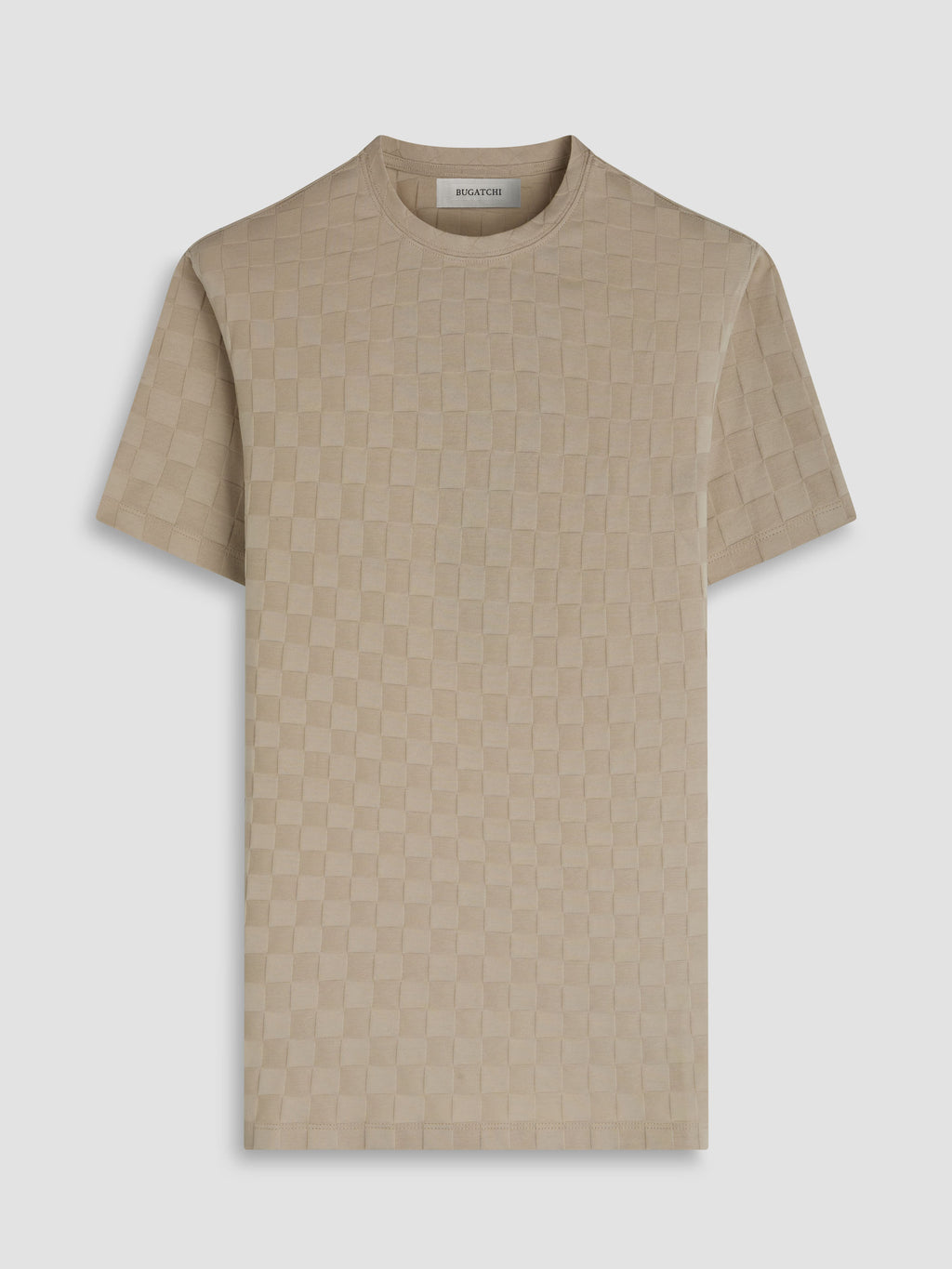 Bugatchi - TSHIRT - Checkerboard Twill - Sand