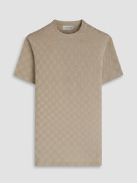 Bugatchi - TSHIRT - Checkerboard Twill - Sand