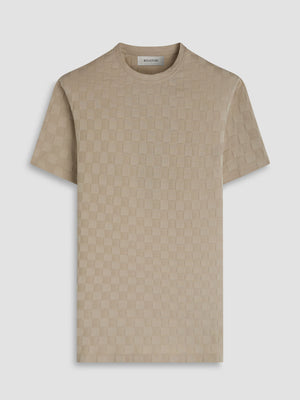 Bugatchi - TSHIRT - Checkerboard Twill - Sand