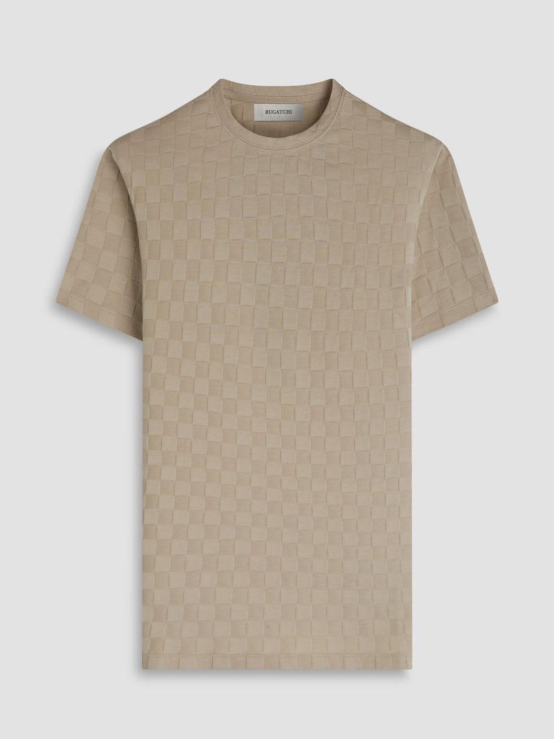 Bugatchi - TSHIRT - Checkerboard Twill - Sand