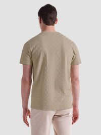Bugatchi - TSHIRT - Checkerboard Twill - Sand