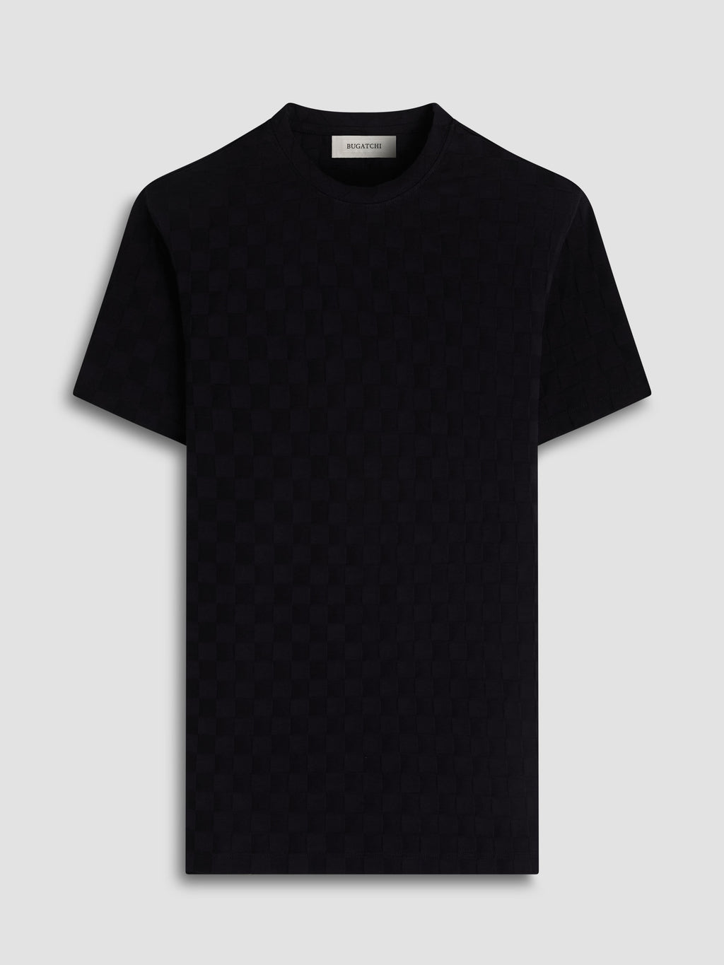 Bugatchi - TSHIRT - Checkerboard Twill - Black