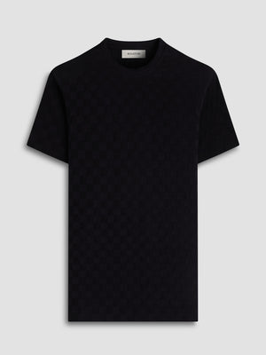 Bugatchi - TSHIRT - Checkerboard Twill - Black