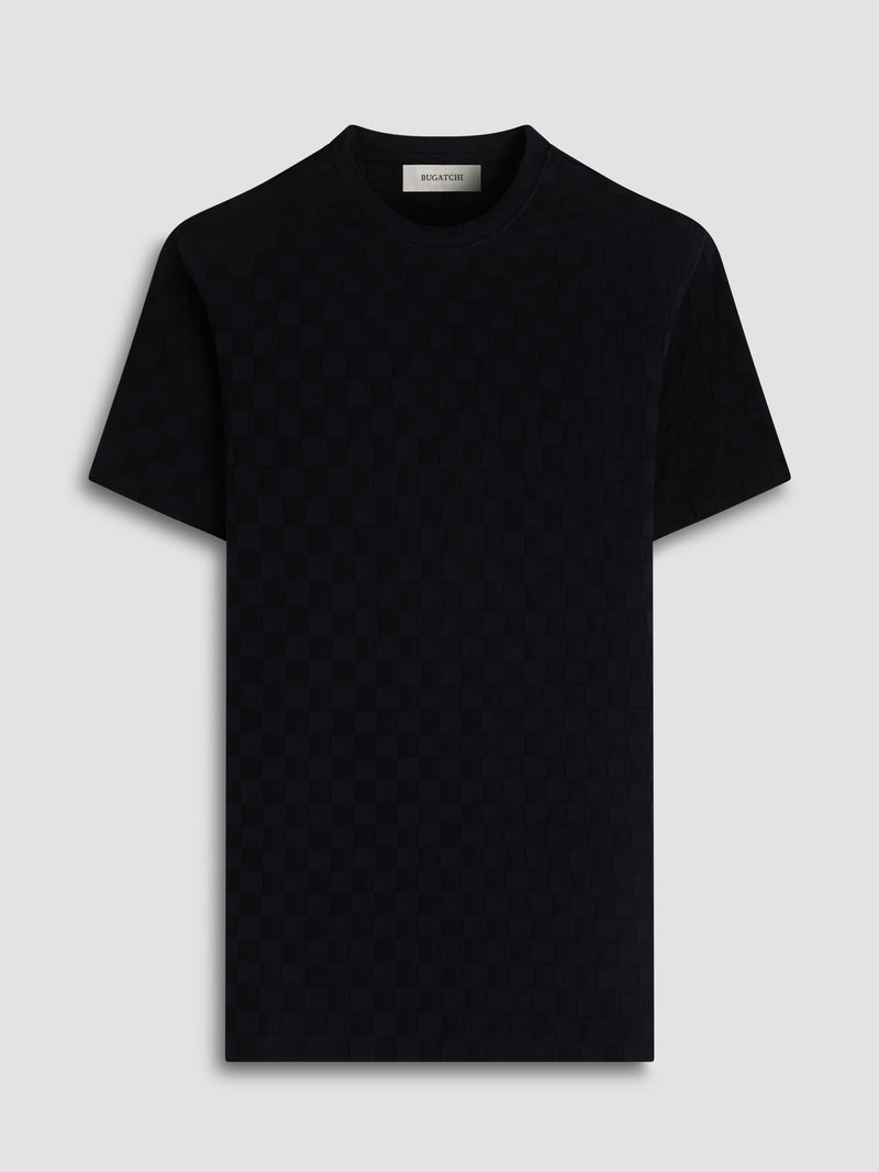 Bugatchi - TSHIRT - Checkerboard Twill - Black