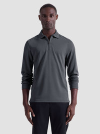 Bugatchi - Long Sleeve Polo - Zinc