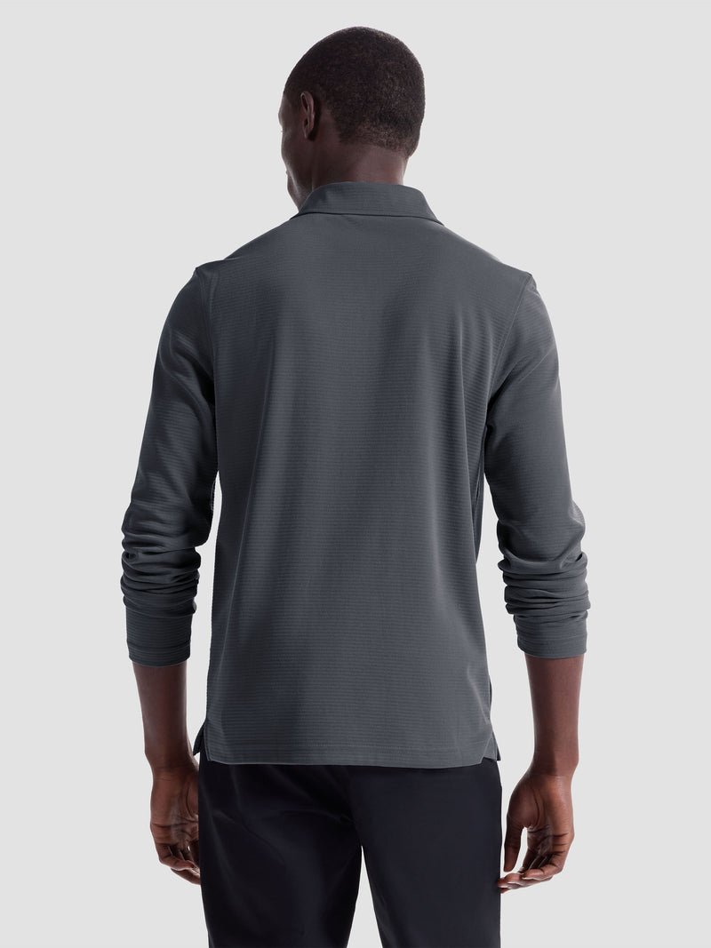 Bugatchi - Long Sleeve Polo - Zinc