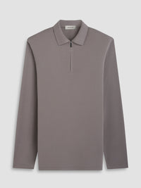 Bugatchi - Long Sleeve Polo - Walnut