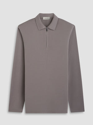 Bugatchi - Long Sleeve Polo - Walnut