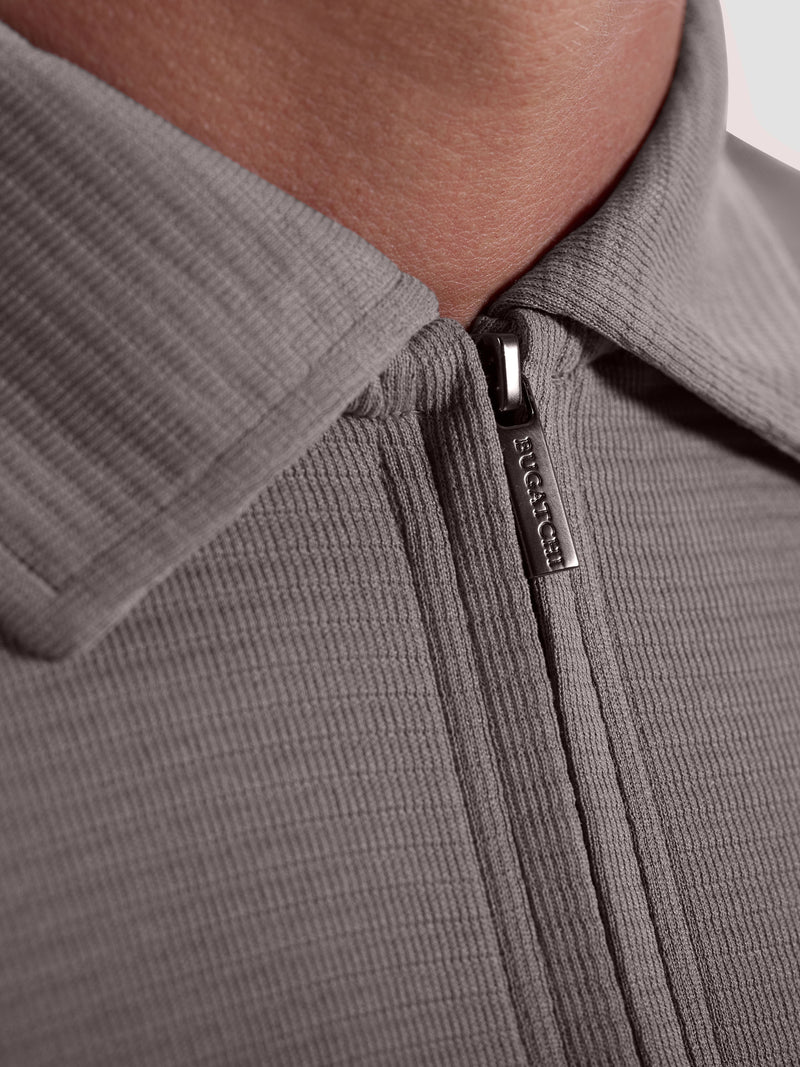 Bugatchi - Long Sleeve Polo - Walnut