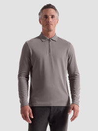Bugatchi - Long Sleeve Polo - Walnut