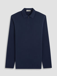 Bugatchi - Long Sleeve Polo - Navy