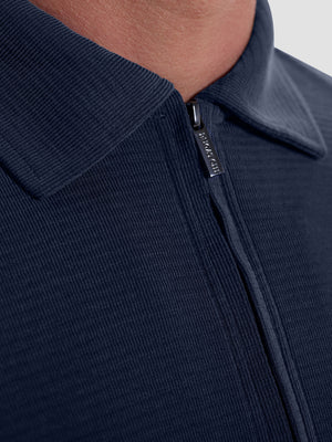 Bugatchi - Long Sleeve Polo - Navy