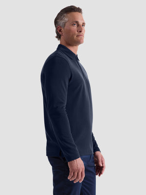 Bugatchi - Long Sleeve Polo - Navy