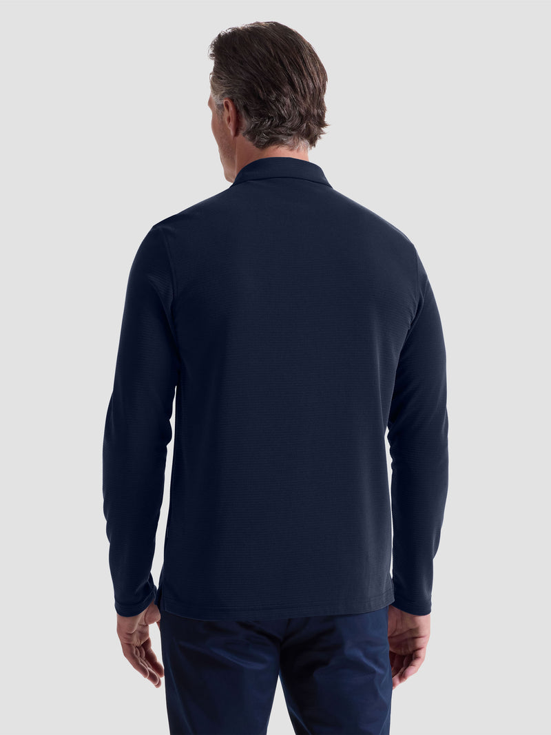 Bugatchi - Long Sleeve Polo - Navy