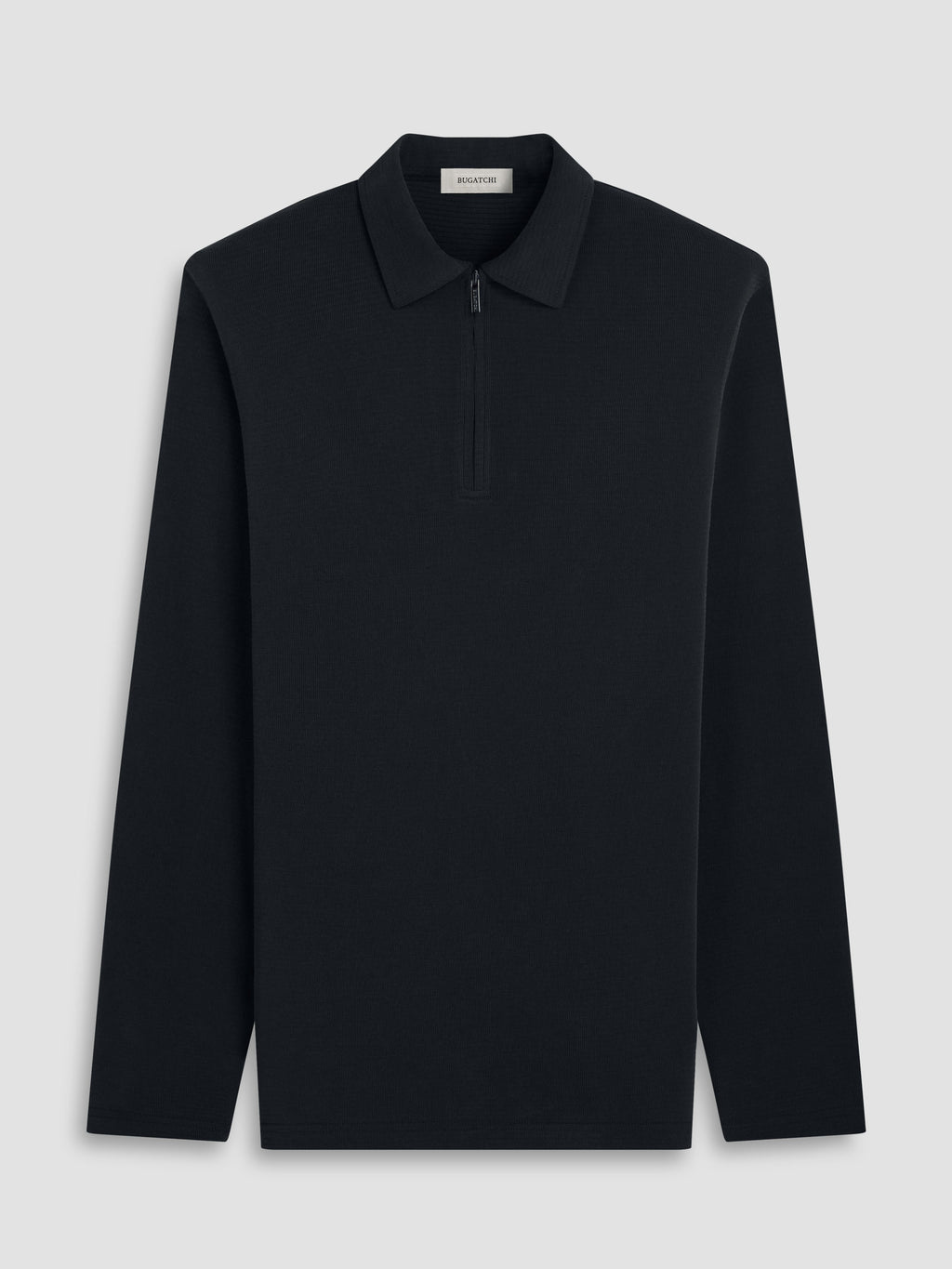 Bugatchi - Long Sleeve Polo - Black