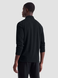Bugatchi - Long Sleeve Polo - Black