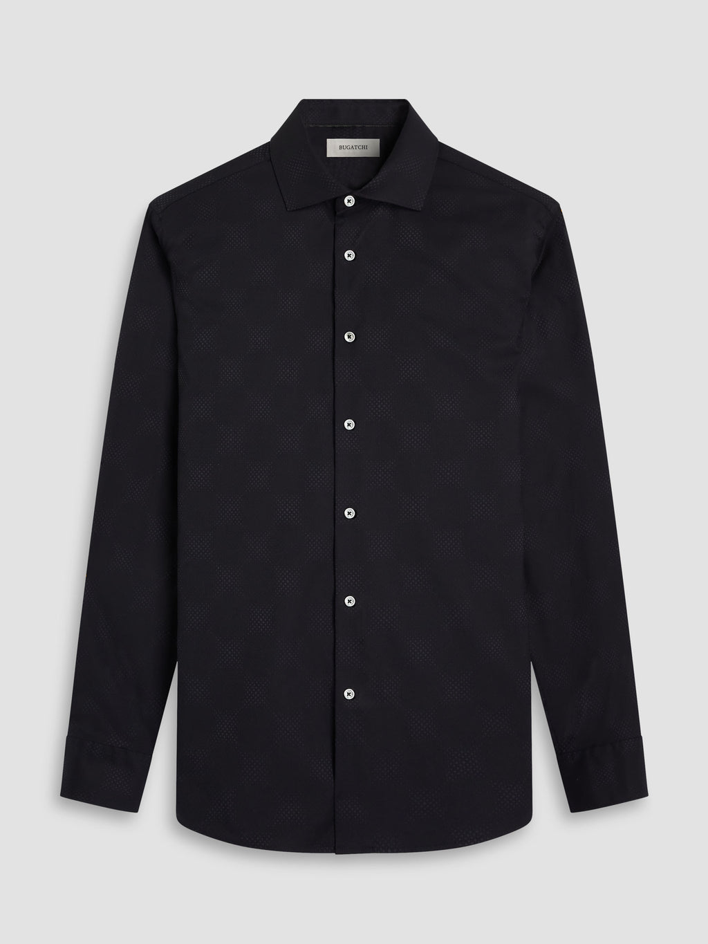 Bugatchi - OoohCotton Shirt - Black Texture