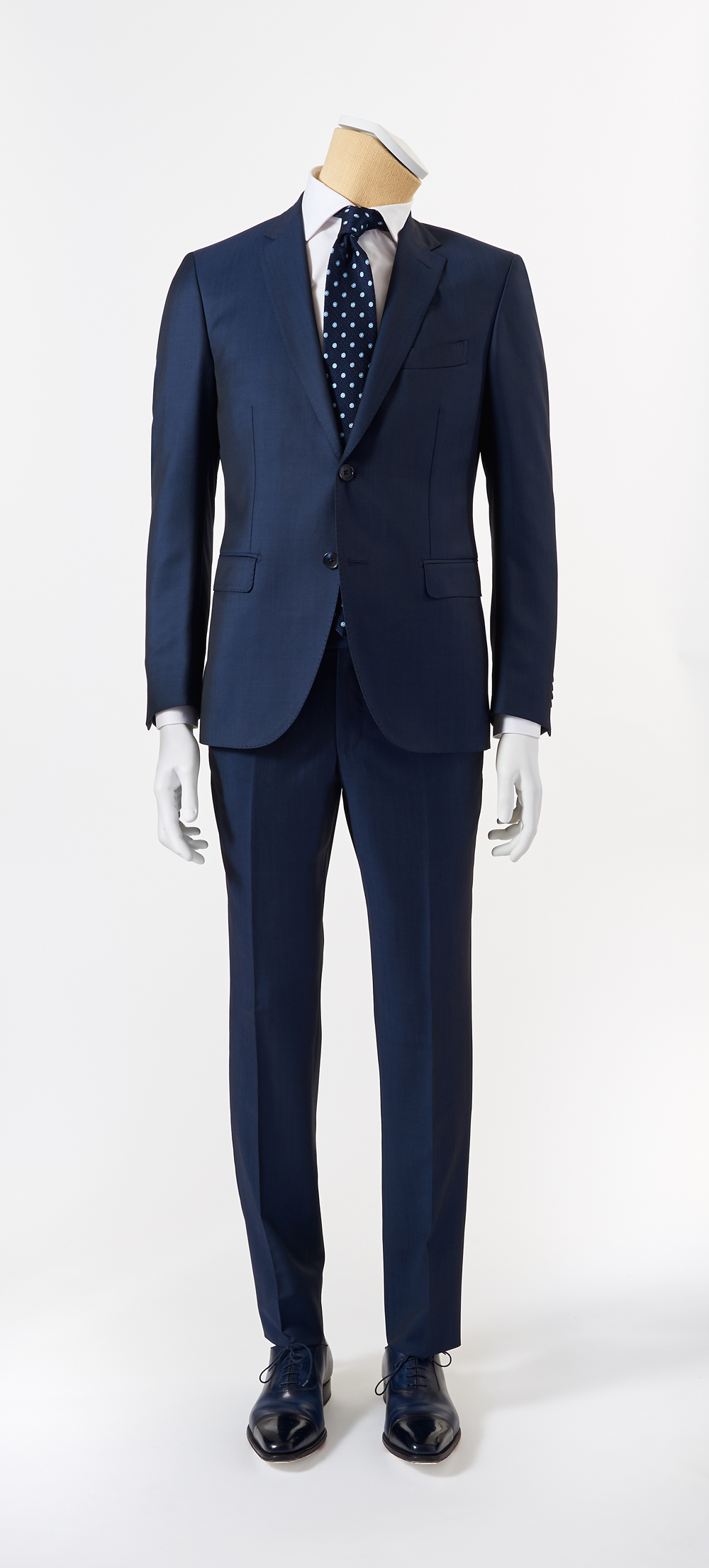 Calvaresi Wool Suit - Navy Made In Italy