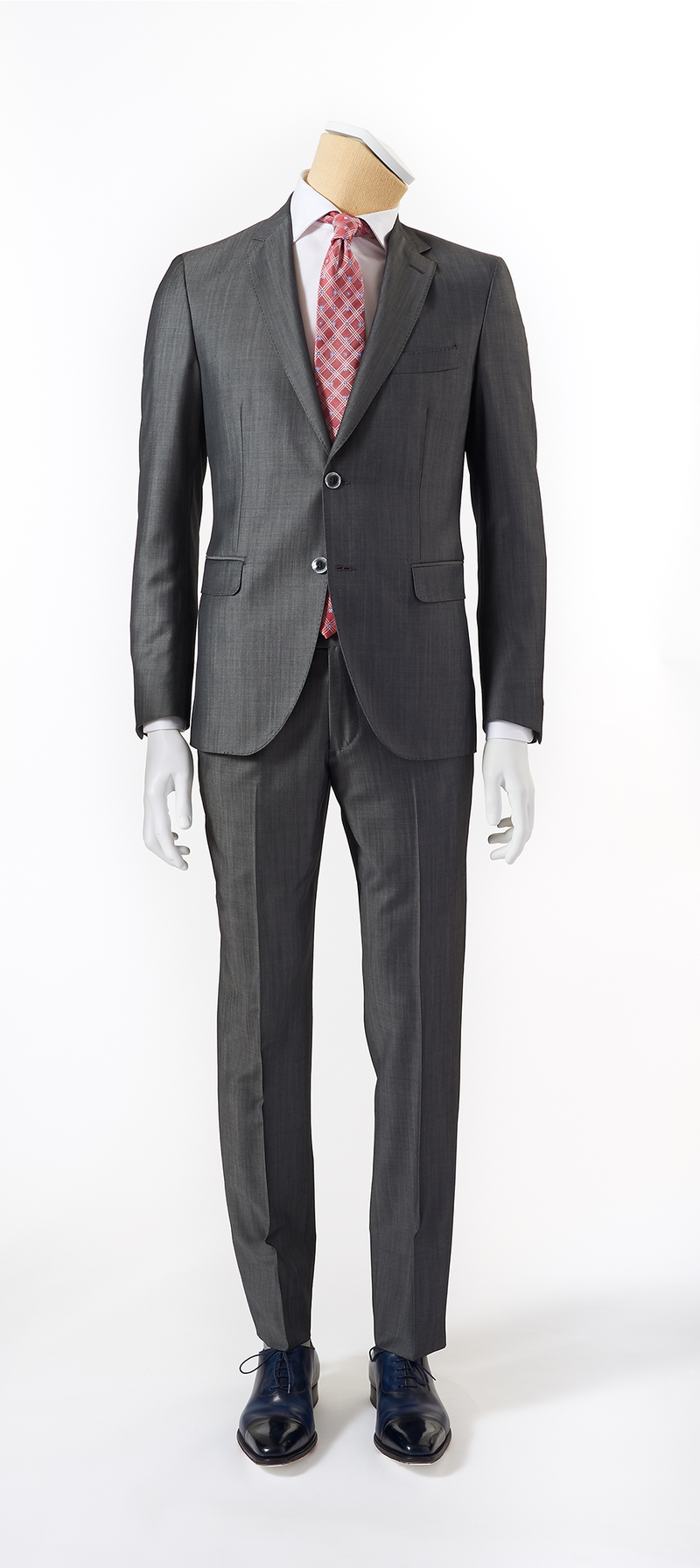Calvaresi Wool Suit - Grey Made In Italy