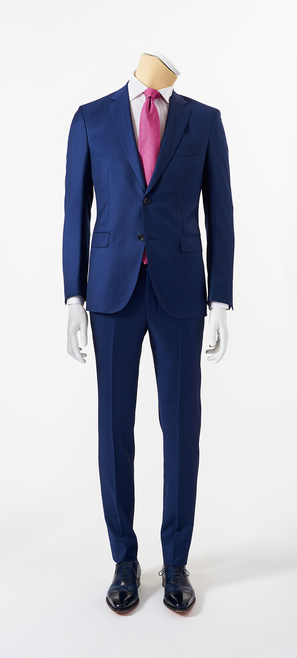 Calvaresi Wool Suit - Royal Blue Made In Italy