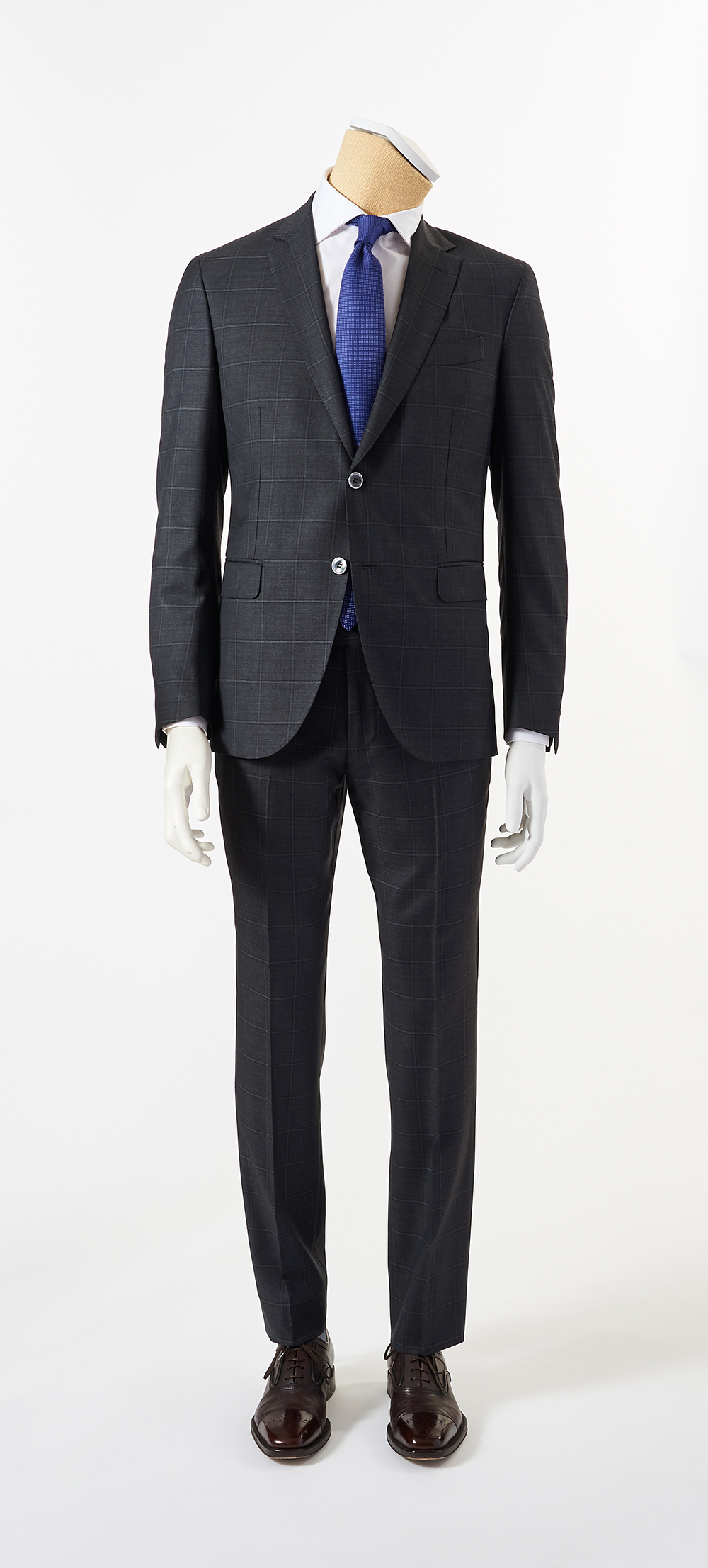 Calvaresi Suit - Charcoal Check Made In Italy