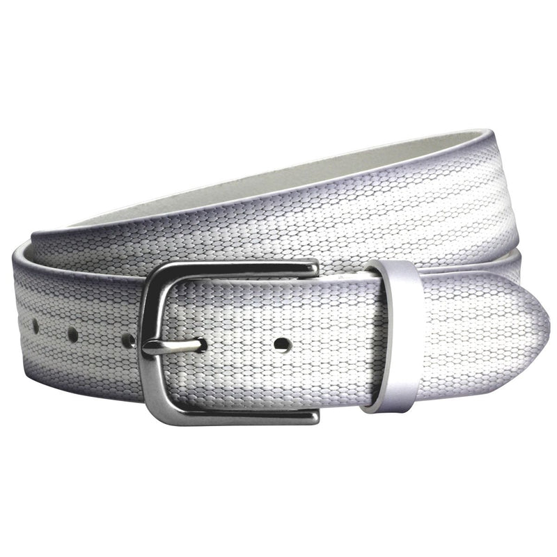 Lindenmann Men's Belt Leather Textured - White