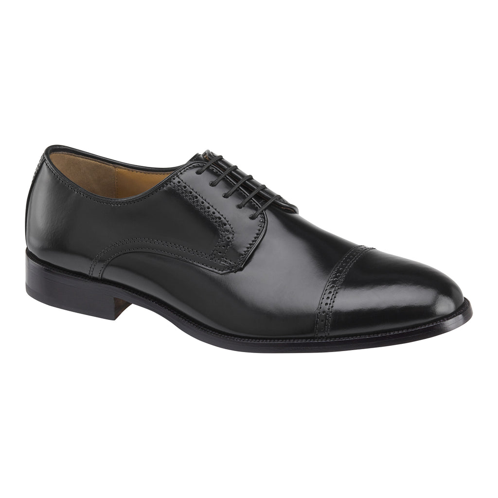 Johnston & Murphy Shoes Men's Bradford Cap Toe Black 15-1771