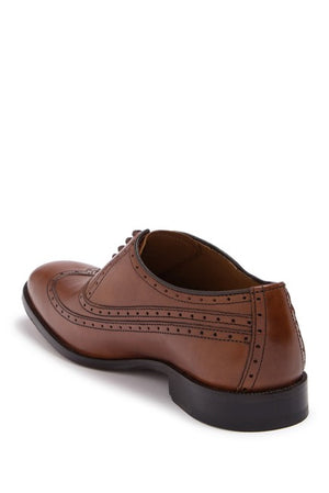 Johnston & Murphy Shoes Bradford Wing Tip Oxford Tan 15-2640