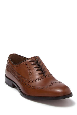 Johnston & Murphy Shoes Bradford Wing Tip Oxford Tan 15-2640