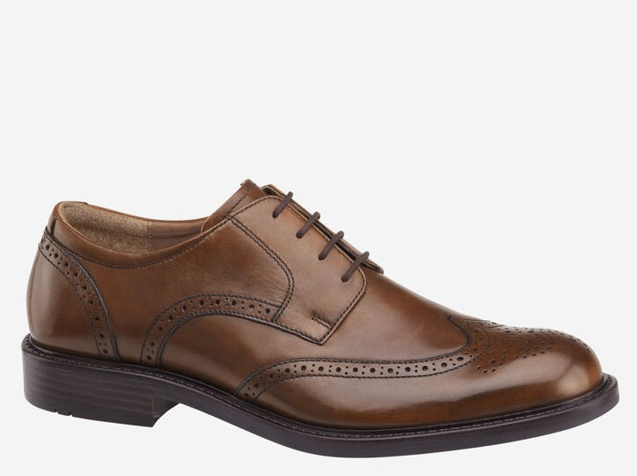 Johnston & Murphy Dress Shoes - Tabor Wing Tip Tan 20-1862