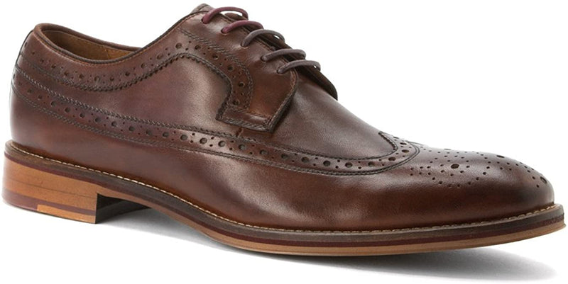 Johnston & Murphy Men's Conard Wingtip - Mahogany Italian Calfskin 20-2233