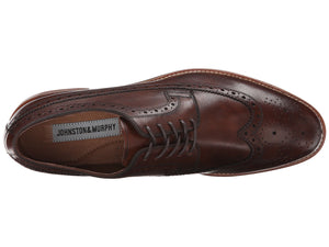 Johnston & Murphy Men's Conard Wingtip - Mahogany Italian Calfskin 20-2233