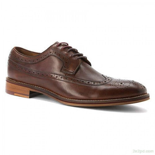 Johnston & Murphy Men's Conard Wingtip - Mahogany Italian Calfskin 20-2233