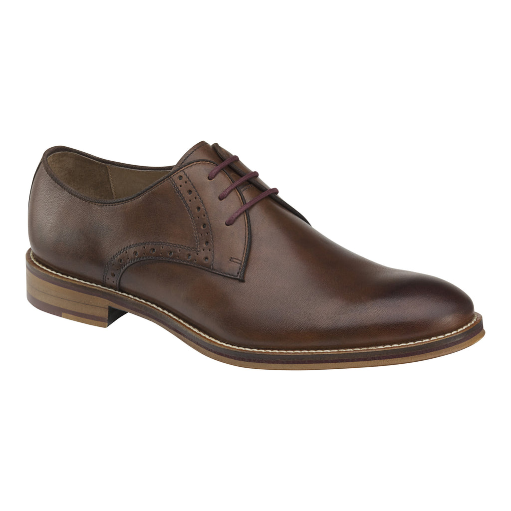 Johnston and Murphy Shoes - Conard Plain Toe Mahogany 20-2234