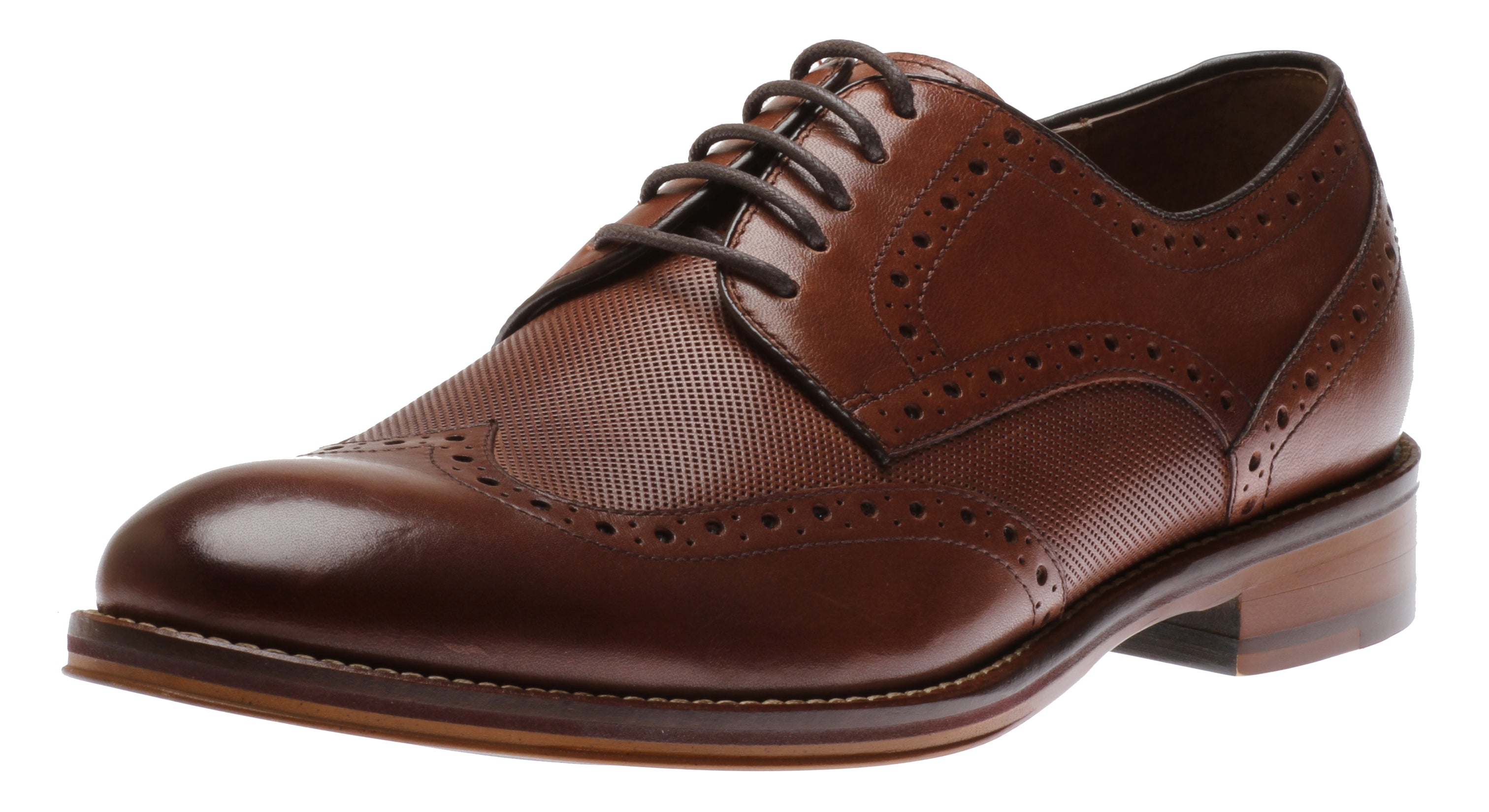 Johnston & Murphy Men's Conard Embossed Wingtip Oak 20-3894 – Ed's